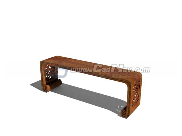Antique wood sofa console table 3d rendering