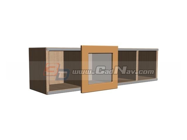 Kids room storage cabinet 3d rendering