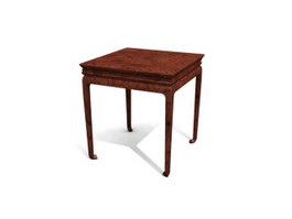 Antique Wooden Dining Table 3d model preview