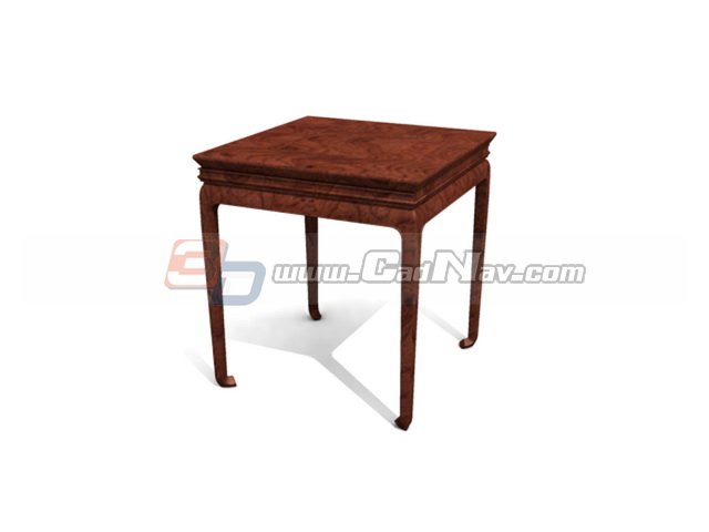 Antique Wooden Dining Table 3d rendering