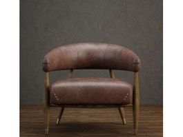European style Leisure Sofa Chair 3d model preview