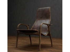 Antique lounging chair 3d preview