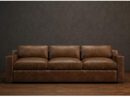 Chesterfield leather sofa 3d model preview