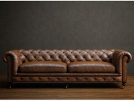 Living Room chesterfield loveseat 3d model preview