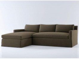 Fabric sectional sofa 3d model preview