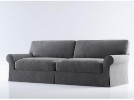 Fabric loveseat sofa 3d model preview