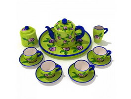 Ceramic Tea Set 3d model preview