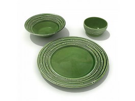 Ceramic dinner plates 3d model preview
