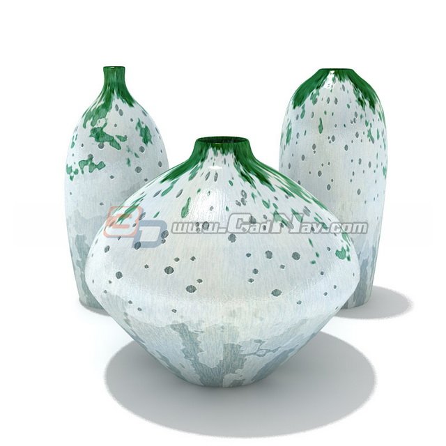 Ceramic Water Bottles 3d rendering