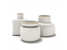 Ceramic sugar bowl 3d model preview