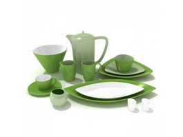 Porcelain Dinner Sets 3d model preview