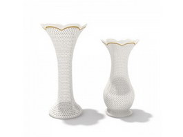 Home Decor pottery flower vase 3d model preview