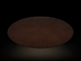 Decorative bath rug 3d model preview