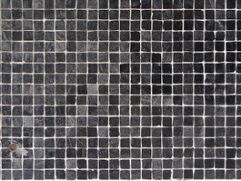 Black slate mosaic floor texture