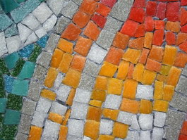 Colorful paving stone mosaic texture