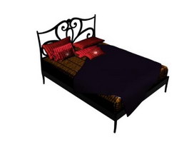 Single Iron Bed 3d model preview