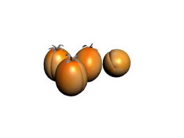 Apricot fruit 3d preview