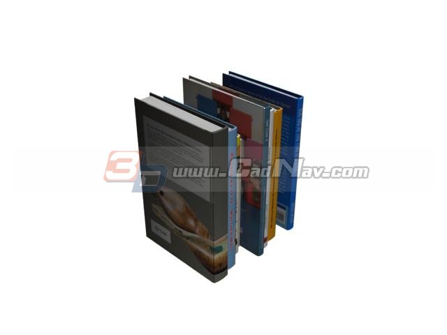 Books collection 3d rendering
