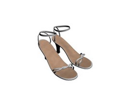 Women high heel sandals 3d model preview