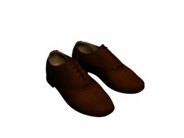 Men Casual Loafer leather shoes 3d model preview