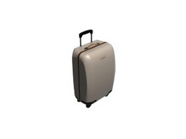 Travel luggage with universal wheel 3d model preview