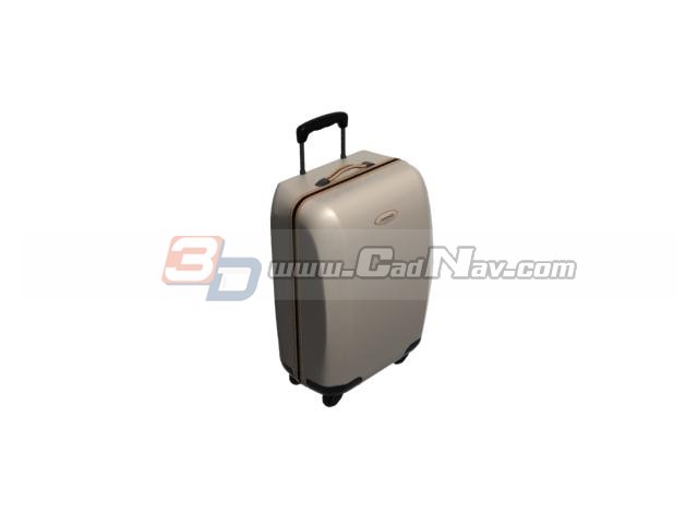 Travel luggage with universal wheel 3d rendering