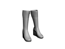 Women snow boots 3d model preview
