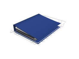 Plastic file folder 3d model preview