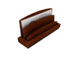 Desk Wooden Letter Holder 3d preview