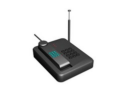 Cordless phone 3d model preview