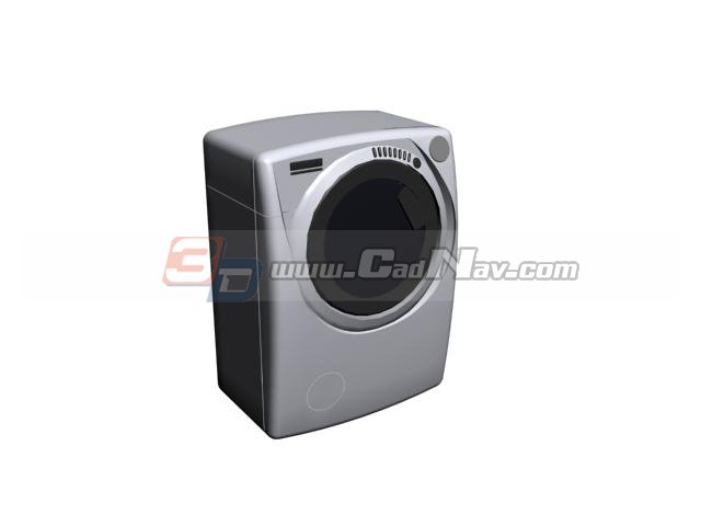 Front-loading washer 3d rendering