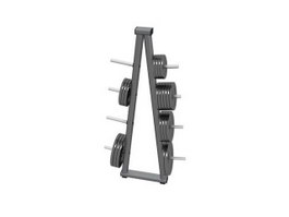 Barbell Plate Rack 3d model preview