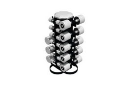 Vertical Dumbbell Rack 3d model preview
