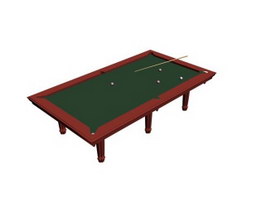 Snooker Billiard table 3d model preview