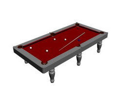 Slate Pool Table 3d model preview