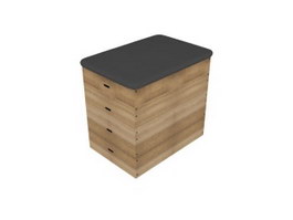 Wooden Vaulting Box 3d model preview