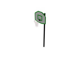 Pole basketball stand 3d preview