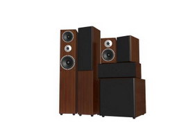 Home theater system speaker 3d model preview