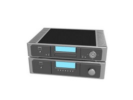 Home theater amplifier 3d model preview
