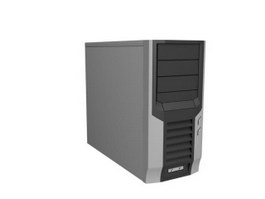 Metal PC Case Computer Tower 3d model preview