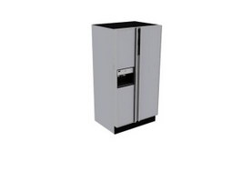 Kitchen freezer refrigerator 3d model preview