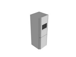 Home double door refrigerator 3d model preview