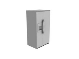 Kitchen refrigerator icebox 3d model preview