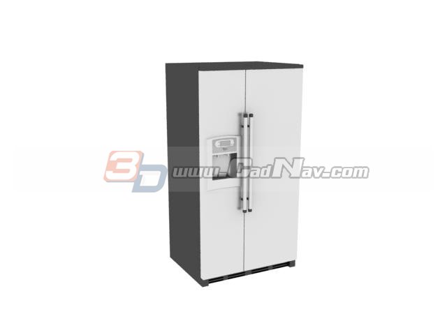 Commercial Kitchen Refrigerator 3d rendering