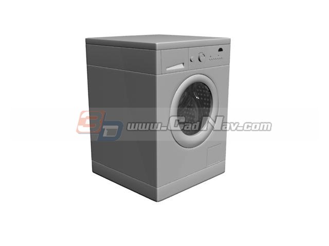 Home laundry machine 3d rendering