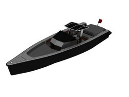 Speed Patrol Boat 3d model preview