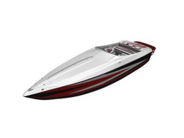 Speed sport boat 3d model preview