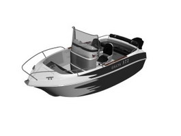 Open yacht boat Rescue Boat 3d preview