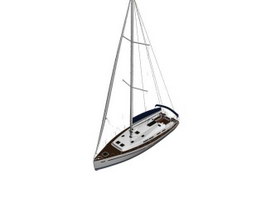 RC Sailboat Toy 3d model preview