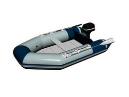 Inflatable Boat Rubber Dinghy 3d model preview